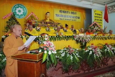 HT Thích Thiện Nhơn Phó chủ tịch kiêm Tổng Thư Ký HĐTS thông qua Nghi quyết